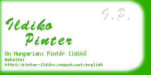 ildiko pinter business card
