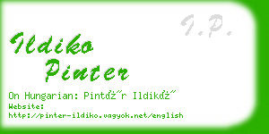 ildiko pinter business card